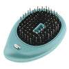 Portable Mini Electric Ionic Hairbrush Hair Brush Comb Massage Mint Green