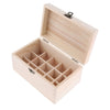 Natural Wood Essential Oils Storage Box Display Carry Case Holder 15 Slots