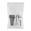 Nose Beard Mustache Scissors and Comb Set  for Men Women Care With Bag Black