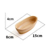 Wooden Salad Bowl Wavy Serving Bowl Mixing Bowl for Dessert Fruit 15X8X4cm