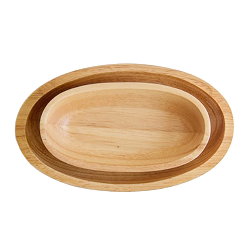 Wooden Salad Bowl Wavy Serving Bowl Mixing Bowl for Dessert Fruit 15X8X4cm