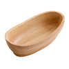 Wooden Salad Bowl Wavy Serving Bowl Mixing Bowl for Dessert Fruit 15X8X4cm