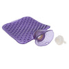 2L Durable PVC Massage Thickened Hot Water Bottle with Cloth Cover Purple