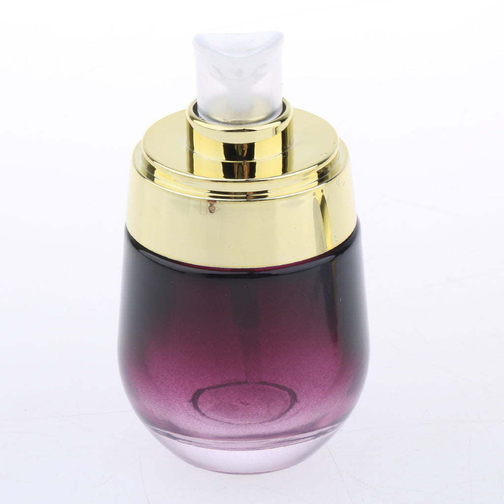 2Pcs 30ML Glass Perfume Bottle Pump Sprayer Makeup Vials Gold Pump