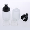 2 Pieces 50ml Frosting Glass Refillable Empty Pump Spray Bottle Black