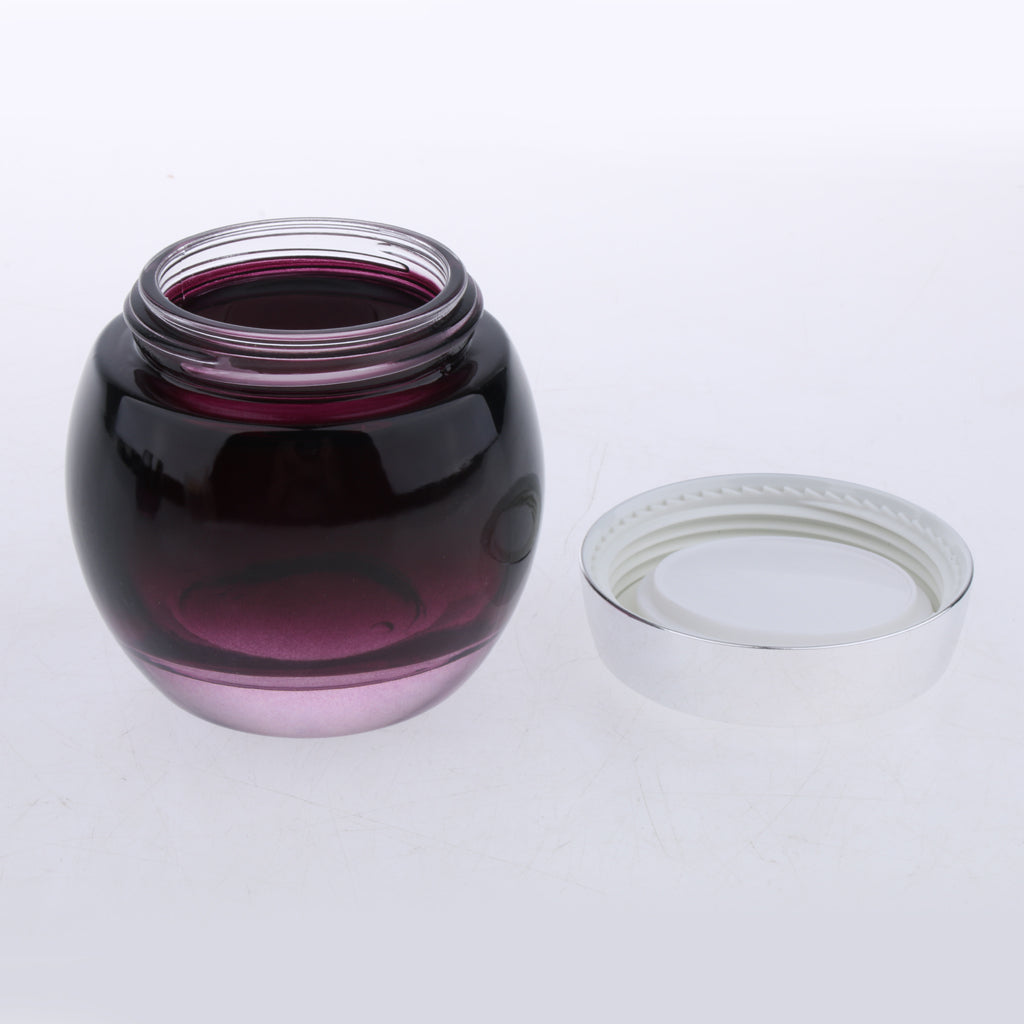 120g Glass Mask Jar Cream Empty Container with Screw Thread Lid Sliver Lid