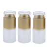 3 Piece 20ml Frosting Glass Refillable Empty Pump Spray Bottle 01 Golden Cap