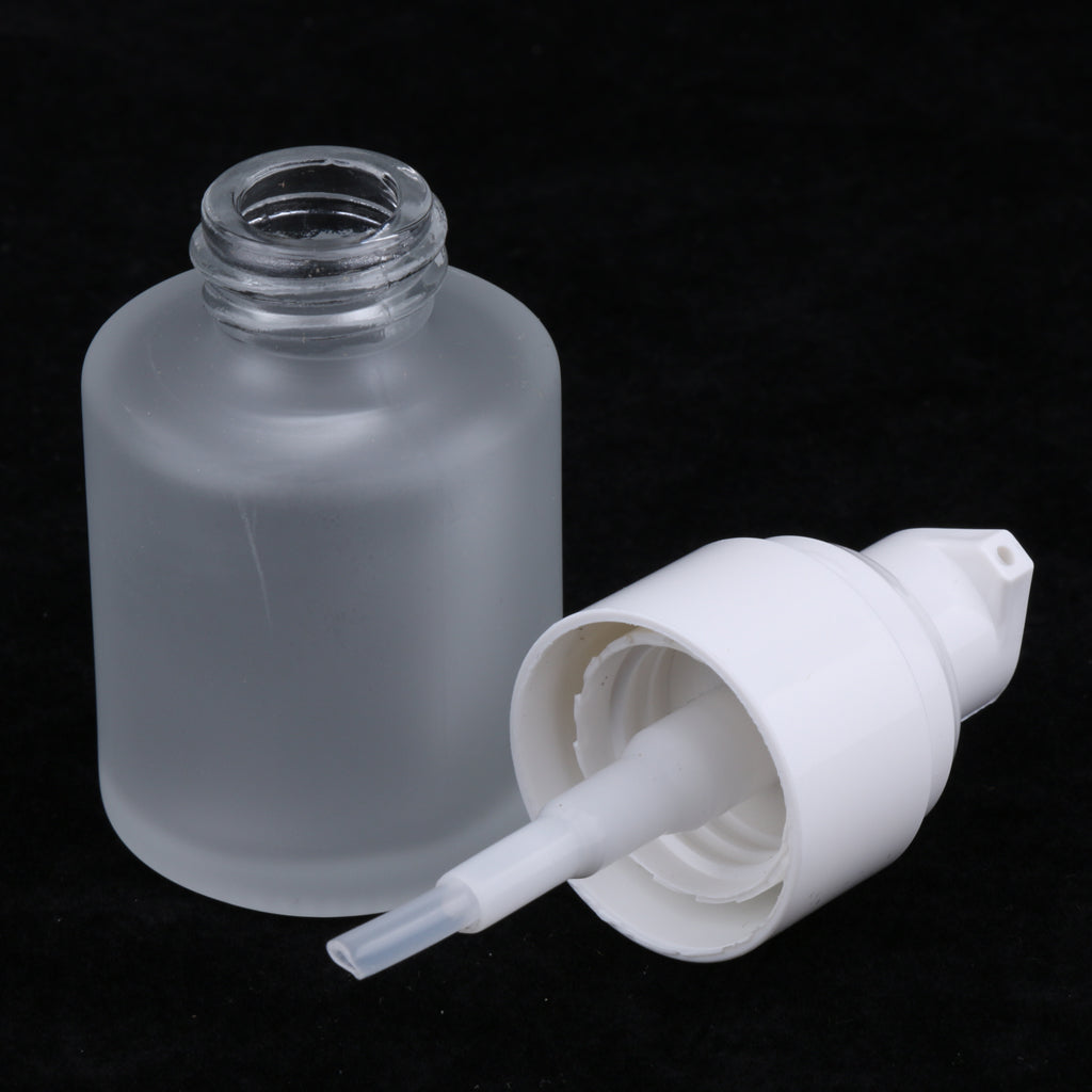 3 Piece 20ml Frosting Glass Refillable Empty Pump Spray Bottle 01 Golden Cap