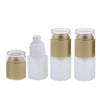 3 Piece 20ml Frosting Glass Refillable Empty Pump Spray Bottle 01 Golden Cap