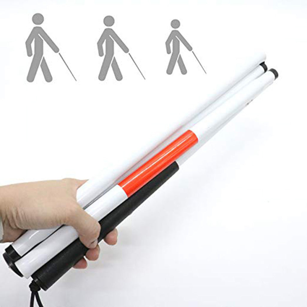 48.8 inch Long Aluminum Folding Blind Cane Walking Sticks for Blind People