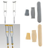 1 Set Crutch Accessory Kit Crutch Pad+Handle Grip Covers+Tip Cover Gray