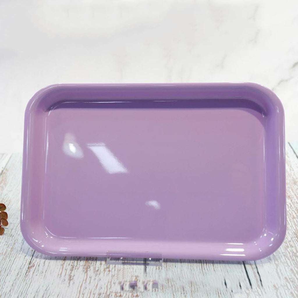 Melamine Hotel Serving Tray Dishes Cup Glass Cake Rectangular Tray Purple XL