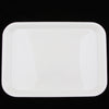 Melamine Hotel Serving Tray Dishes Cup Glass Cake Rectangular Tray White XL