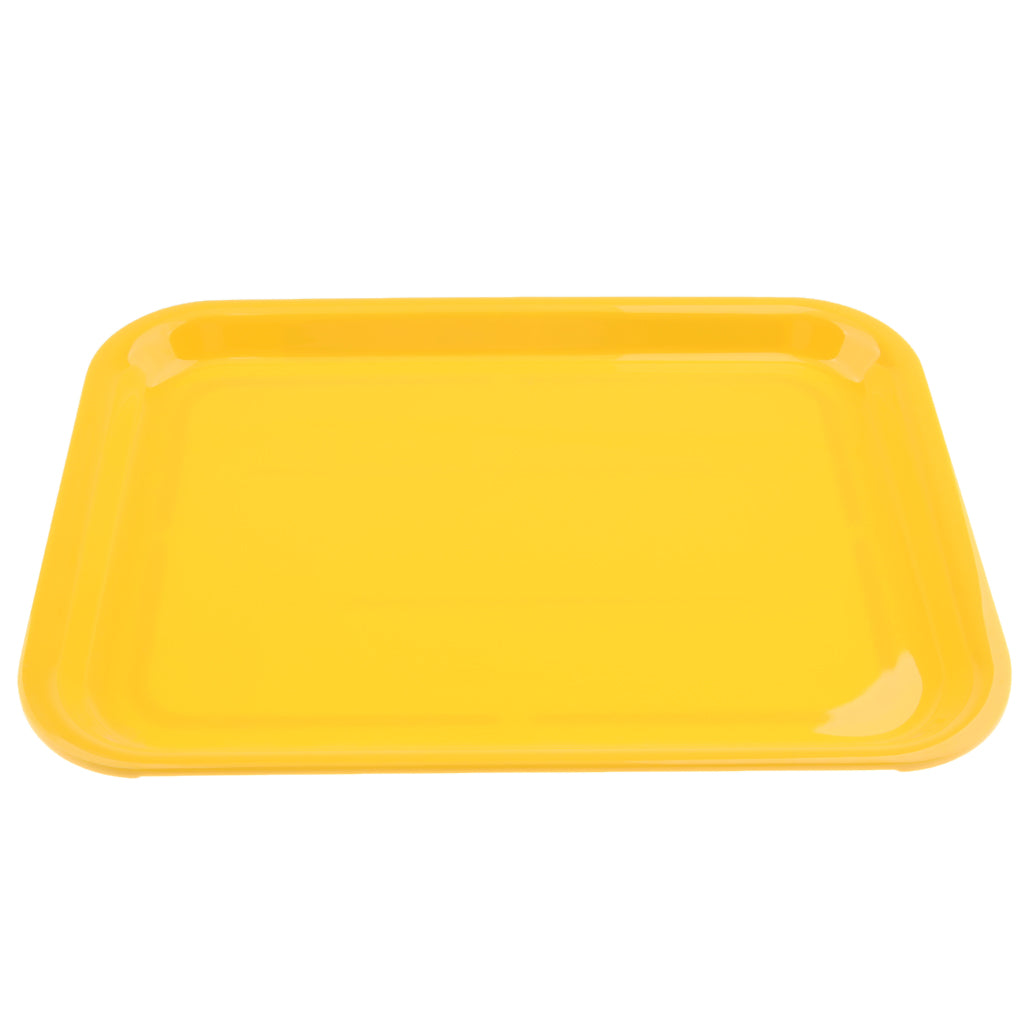 Melamine Hotel Serving Tray Dishes Cup Glass Cake Rectangular Tray Yellow XL