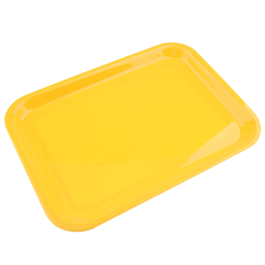 Melamine Hotel Serving Tray Dishes Cup Glass Cake Rectangular Tray Yellow XL