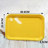 Melamine Hotel Serving Tray Dishes Cup Glass Cake Rectangular Tray Yellow XL