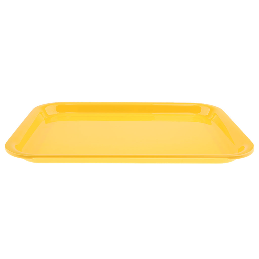 Melamine Hotel Serving Tray Dishes Cup Glass Cake Rectangular Tray Yellow XL