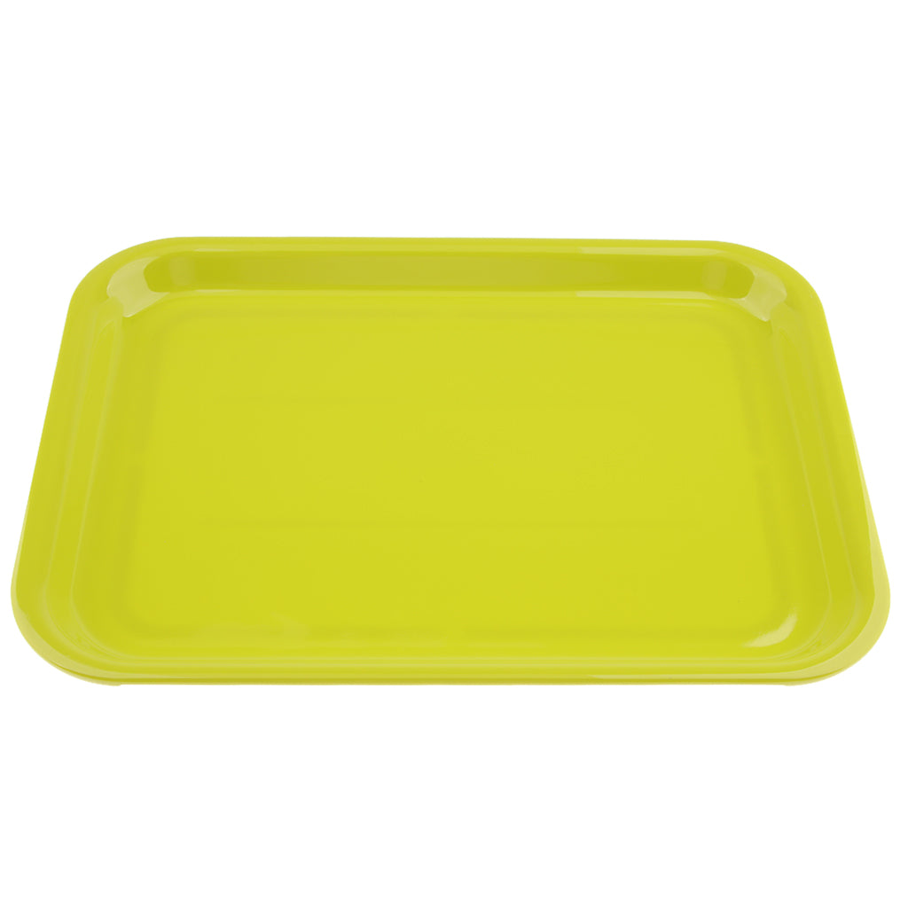 Melamine Hotel Serving Tray Dishes Cup Glass Cake Rectangular Tray Green L