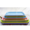 Melamine Hotel Serving Tray Dishes Cup Glass Cake Rectangular Tray Green M