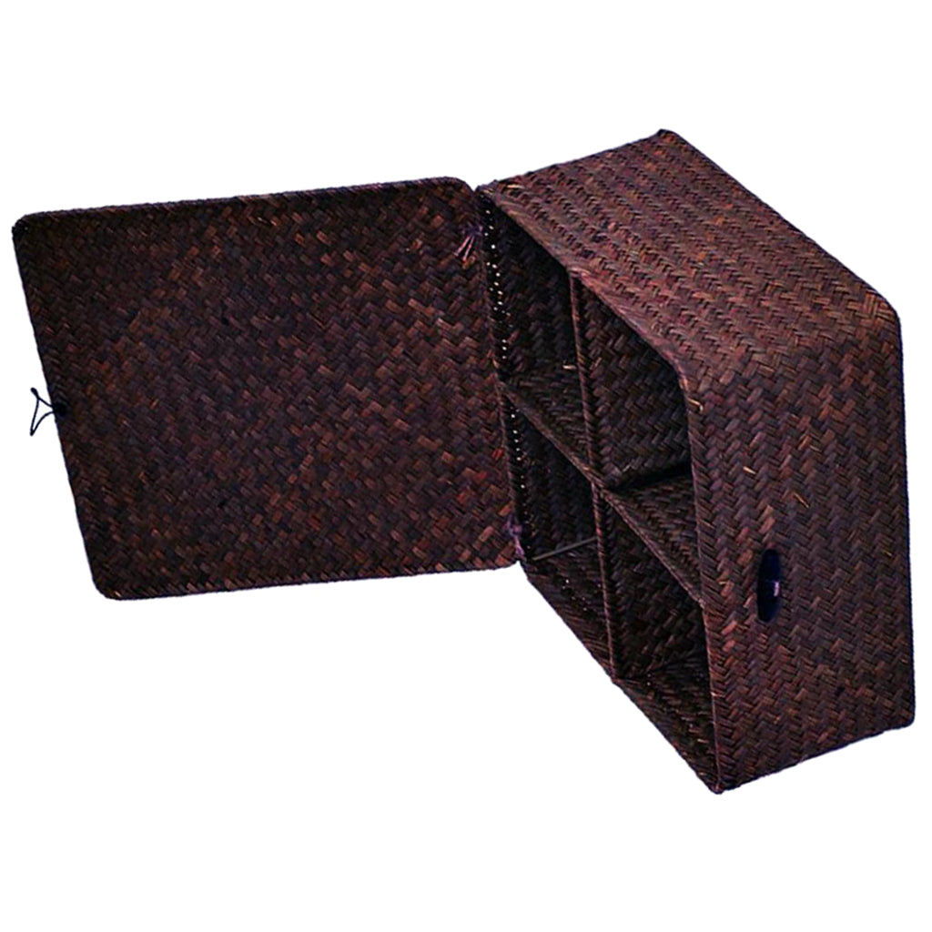 Rectangular Woven Basket Seagrass Decorative Storage Box Organizer Coffee