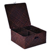 Rectangular Woven Basket Seagrass Decorative Storage Box Organizer Coffee