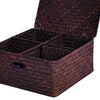 Rectangular Woven Basket Seagrass Decorative Storage Box Organizer Coffee