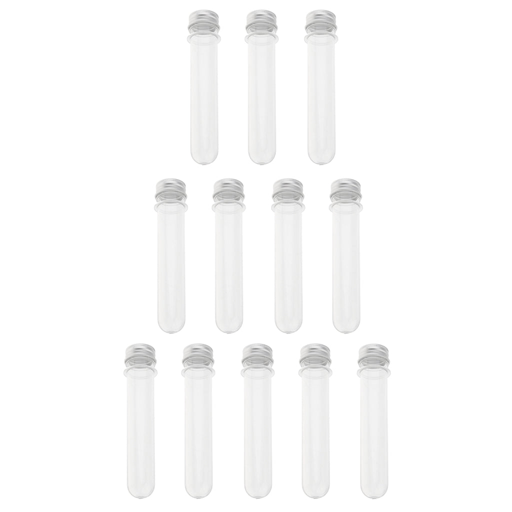 12Piece Plastic Test Tubes With Caps Candy Cookie Bath Salt Tubes Vials 40ml