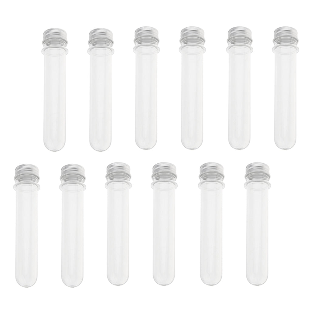 12Piece Plastic Test Tubes With Caps Candy Cookie Bath Salt Tubes Vials 40ml