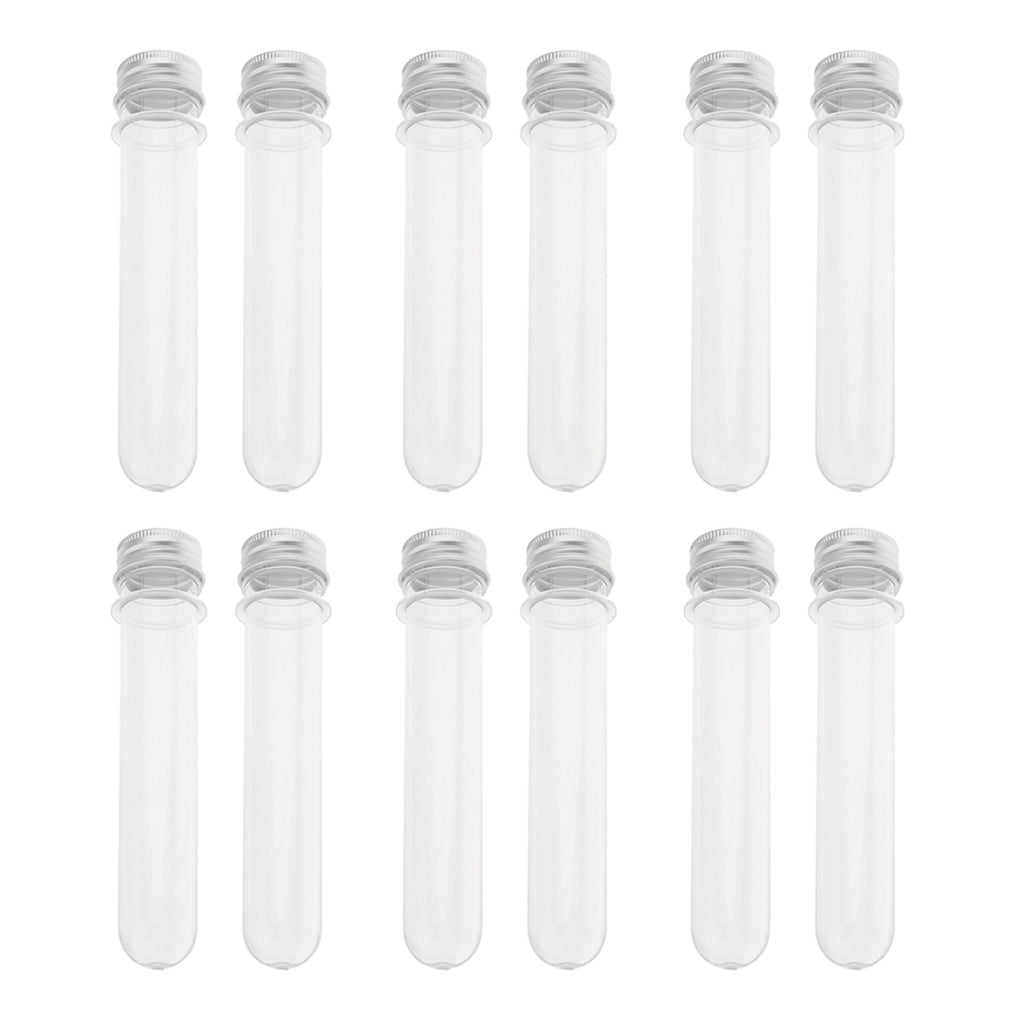 12Piece Plastic Test Tubes With Caps Candy Cookie Bath Salt Tubes Vials 40ml