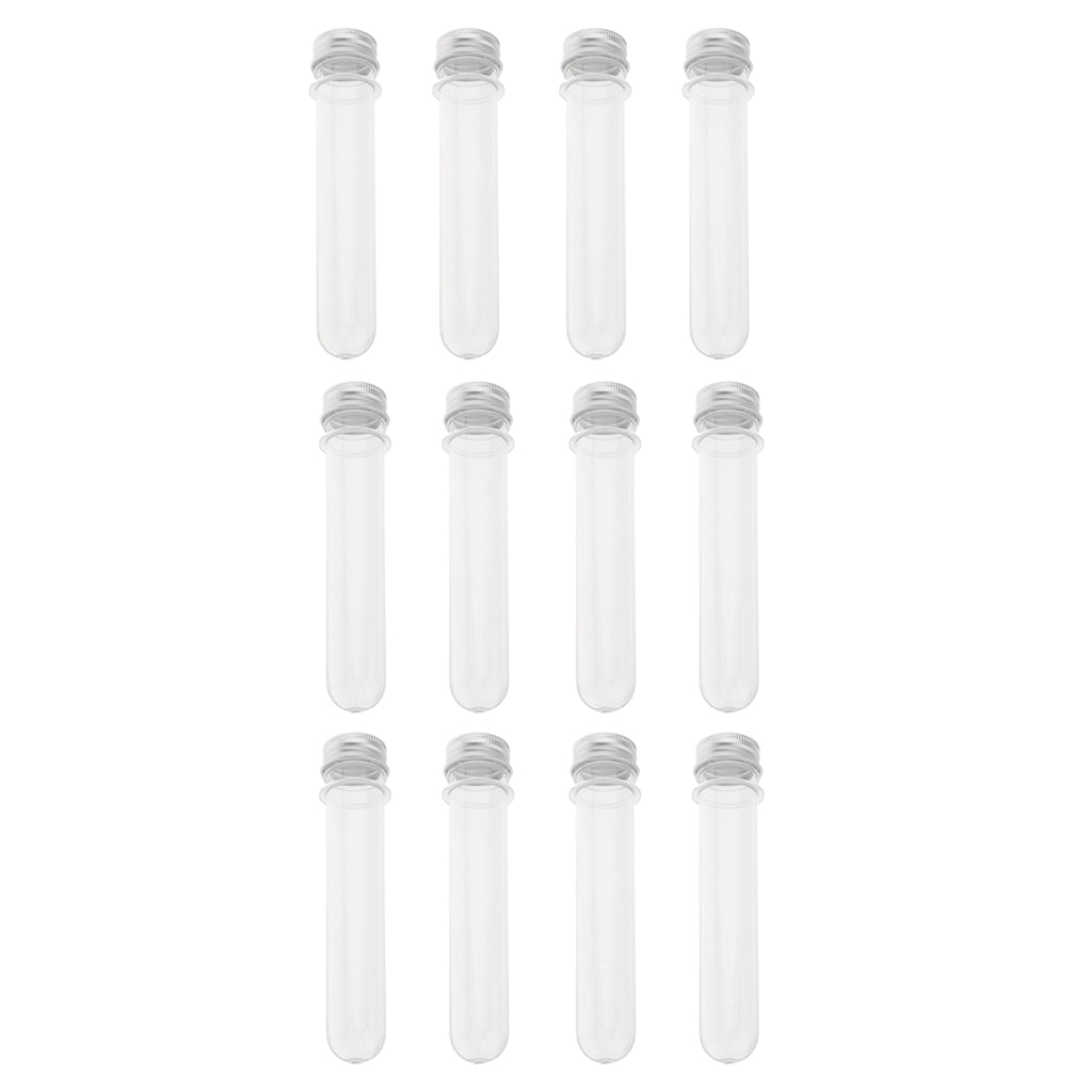 12Piece Plastic Test Tubes With Caps Candy Cookie Bath Salt Tubes Vials 40ml