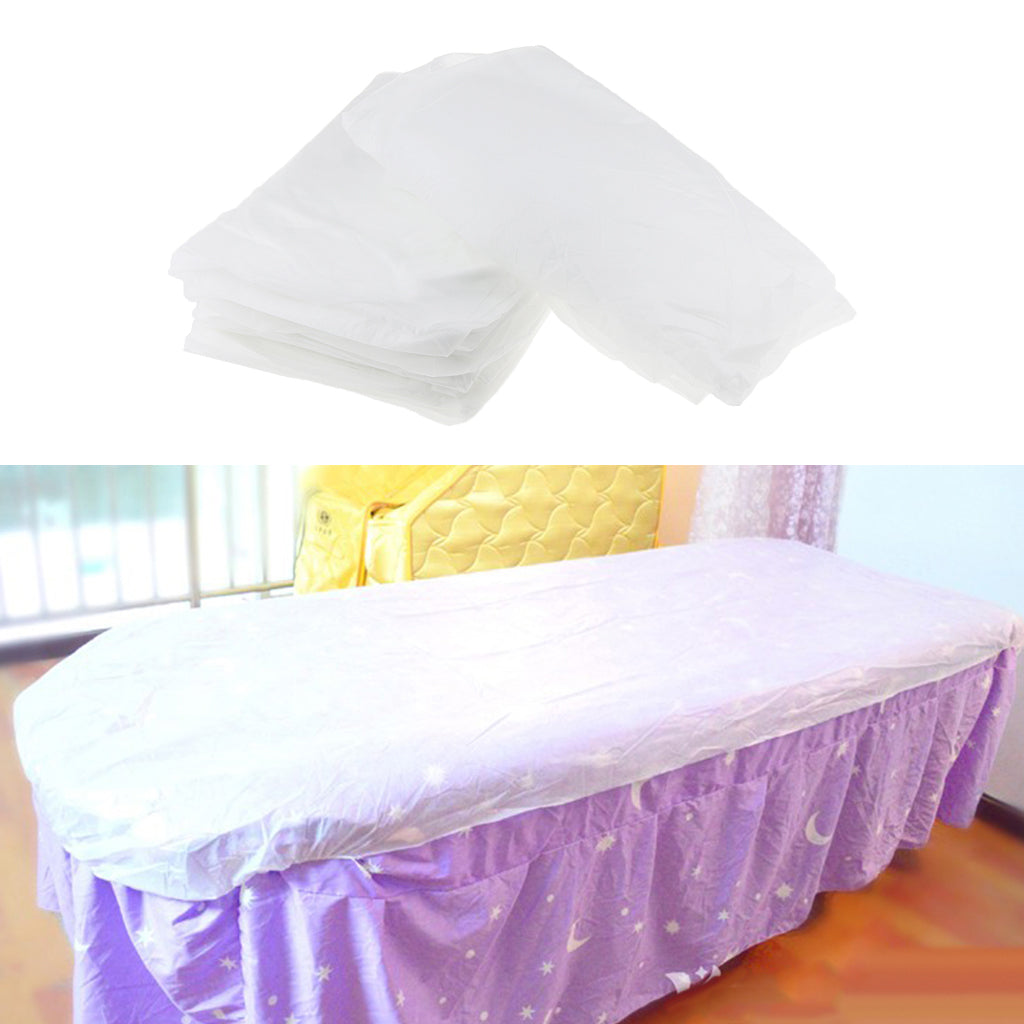 10 Piece Non-woven Disposable Massage Table Sheet Bed Cover Waterproof White