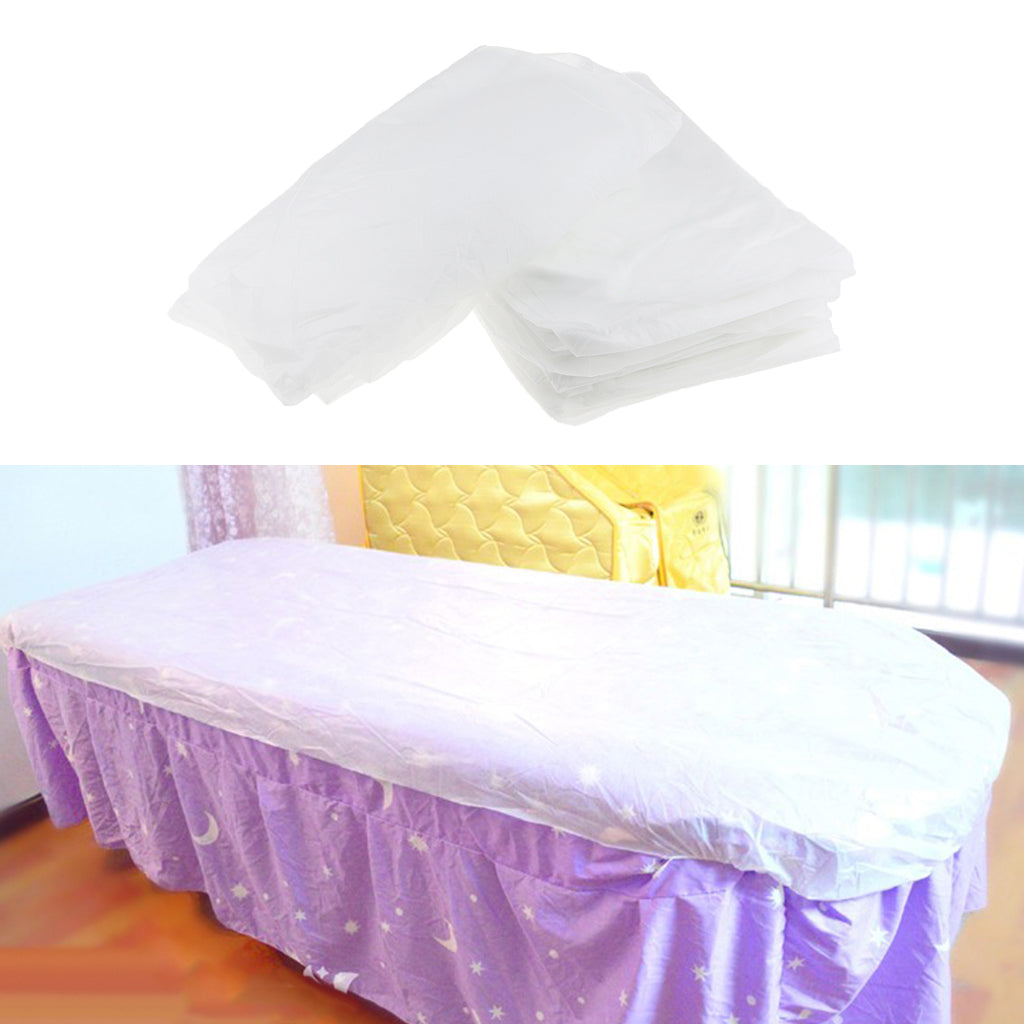 10 Piece Non-woven Disposable Massage Table Sheet Bed Cover Waterproof White