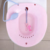 Toilet Sitz Bath Tub Hip Basin with Flusher for Pregnant Hemorrhoids Pink