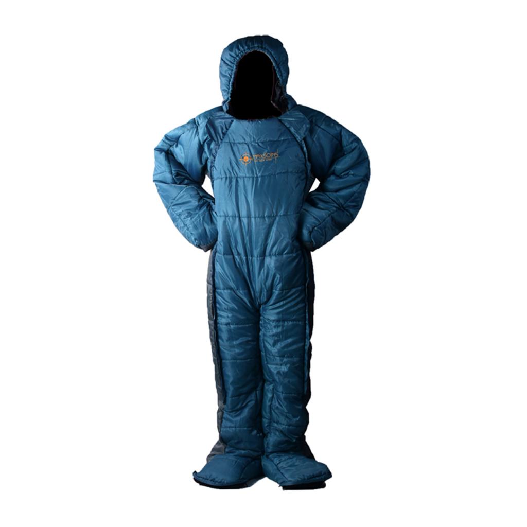 Adult Full Body Wearable Sleeping Bag with zippers for Outdoor Travel  M