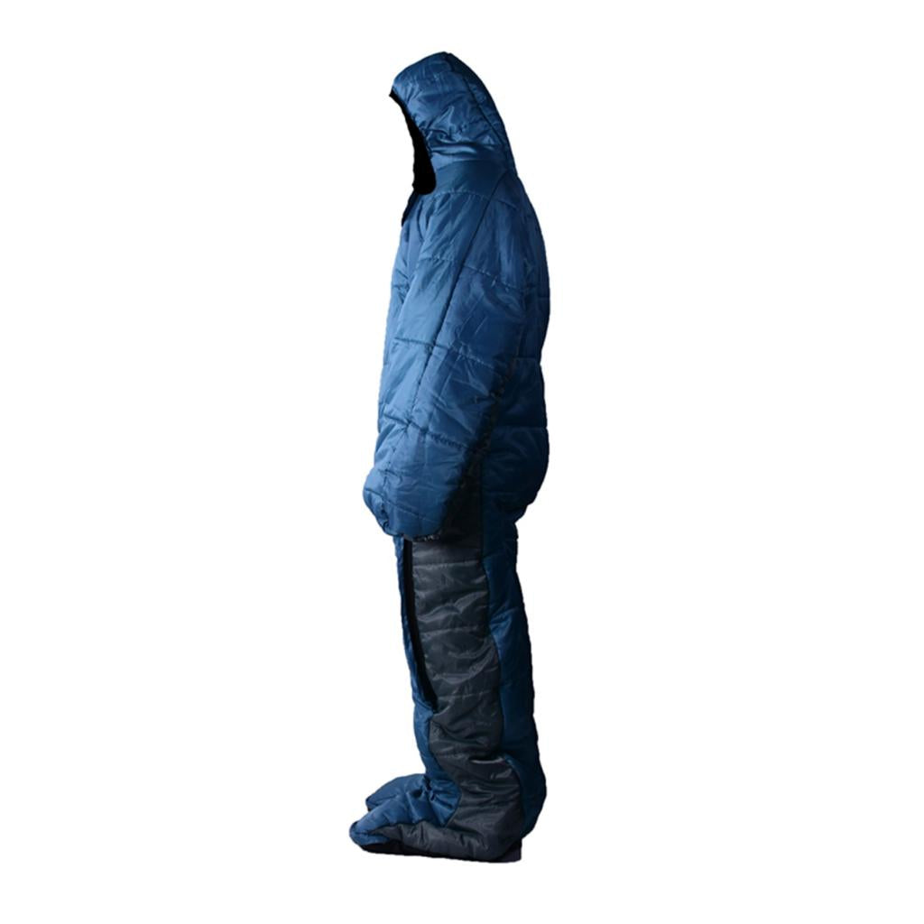 Adult Full Body Wearable Sleeping Bag with zippers for Outdoor Travel  M