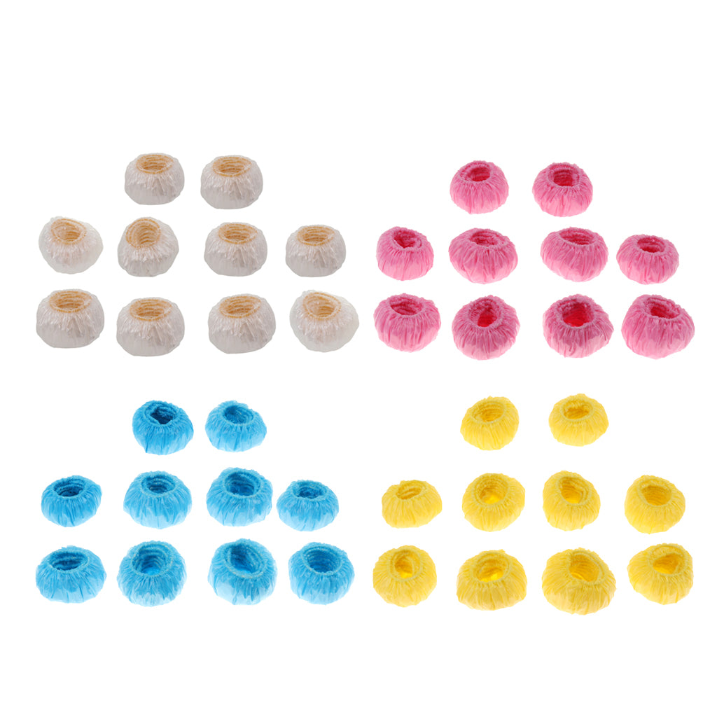 100 Pieces Disposable Kids Baby Bath Ear Protectors Covers Earmuffs Clear