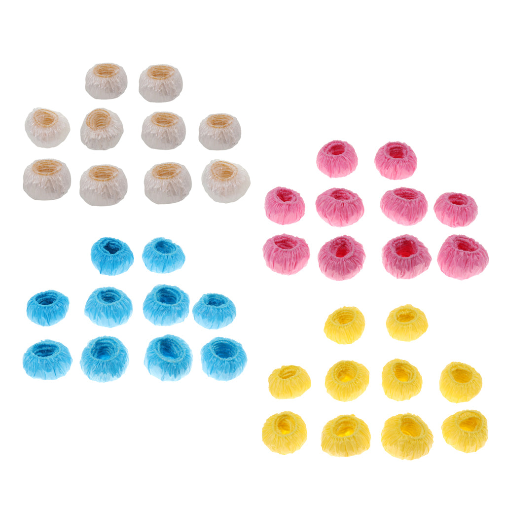 100 Pieces Disposable Kids Baby Bath Ear Protectors Covers Earmuffs Clear