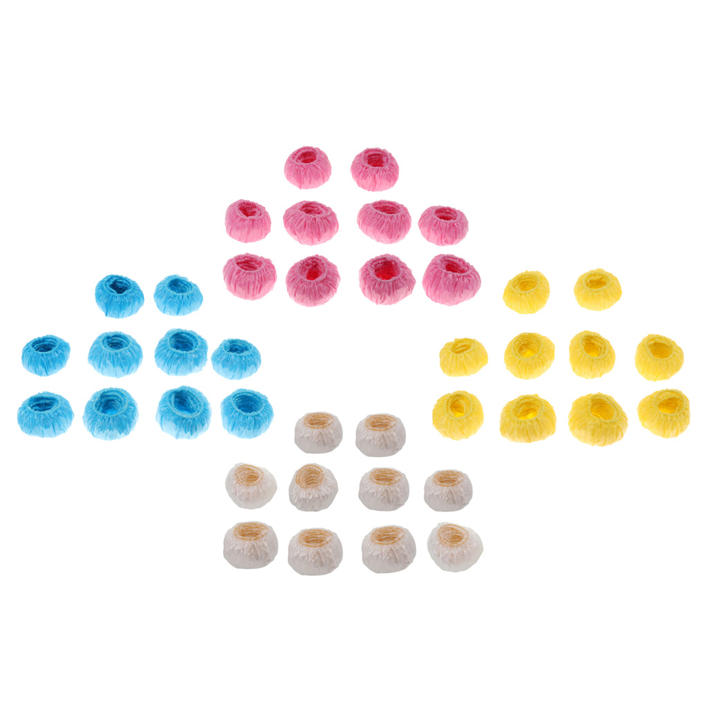 100 Pieces Disposable Kids Baby Bath Ear Protectors Covers Earmuffs Clear