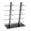 Sunglasses Display Stand Glass Eyewear Storage Rack for 10Pairs Black White