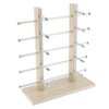 Sunglasses Display Stand Glass Eyewear Storage Rack for 10Pairs Wood