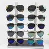 Sunglasses Display Stand Glass Eyewear Storage Rack for 10Pairs Wood