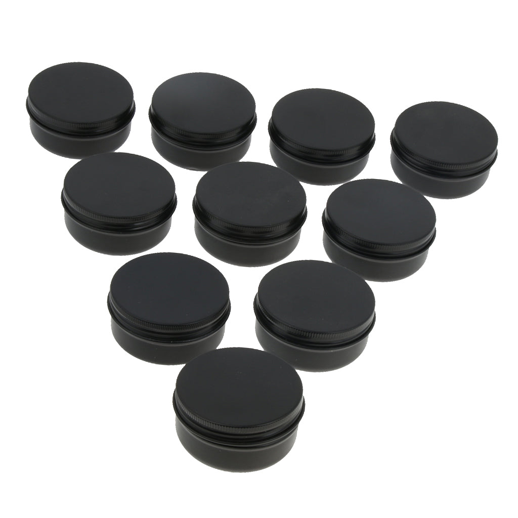 10Pieces Empty Metal Cosmetic Containers Travel Tins Makeup Sample Jars  50g