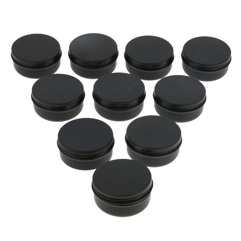 10Pieces Empty Metal Cosmetic Containers Travel Tins Makeup Sample Jars  50g