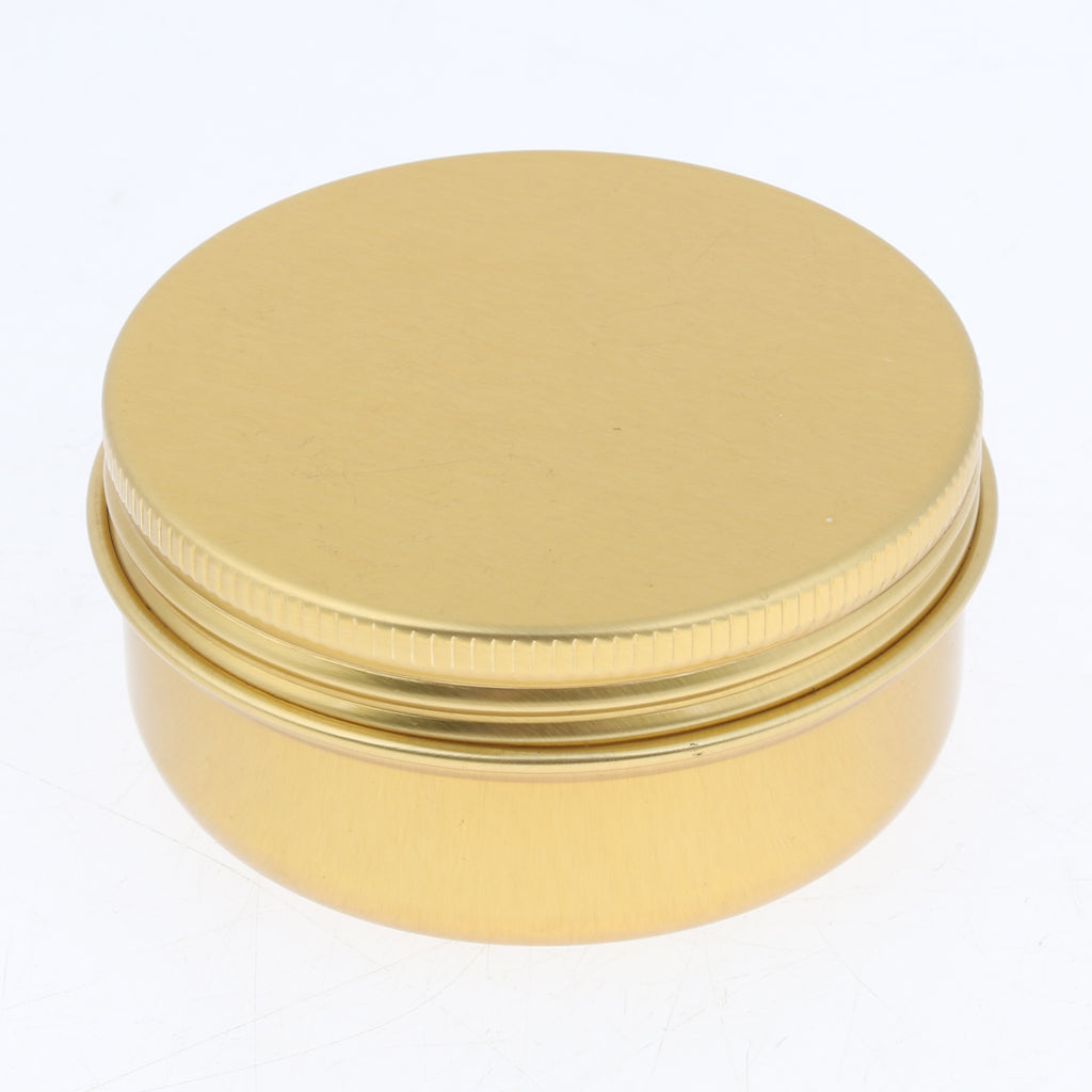 10 Pieces Round Aluminum Cream Empty Lip Balm Candles Container Jars Tin 50g