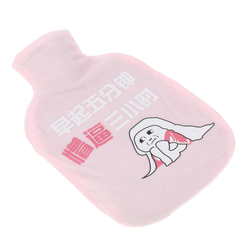 Classic Rubber Hot Heat Warm Water Bottle Thicker Warming Bag with Cover 1L 03