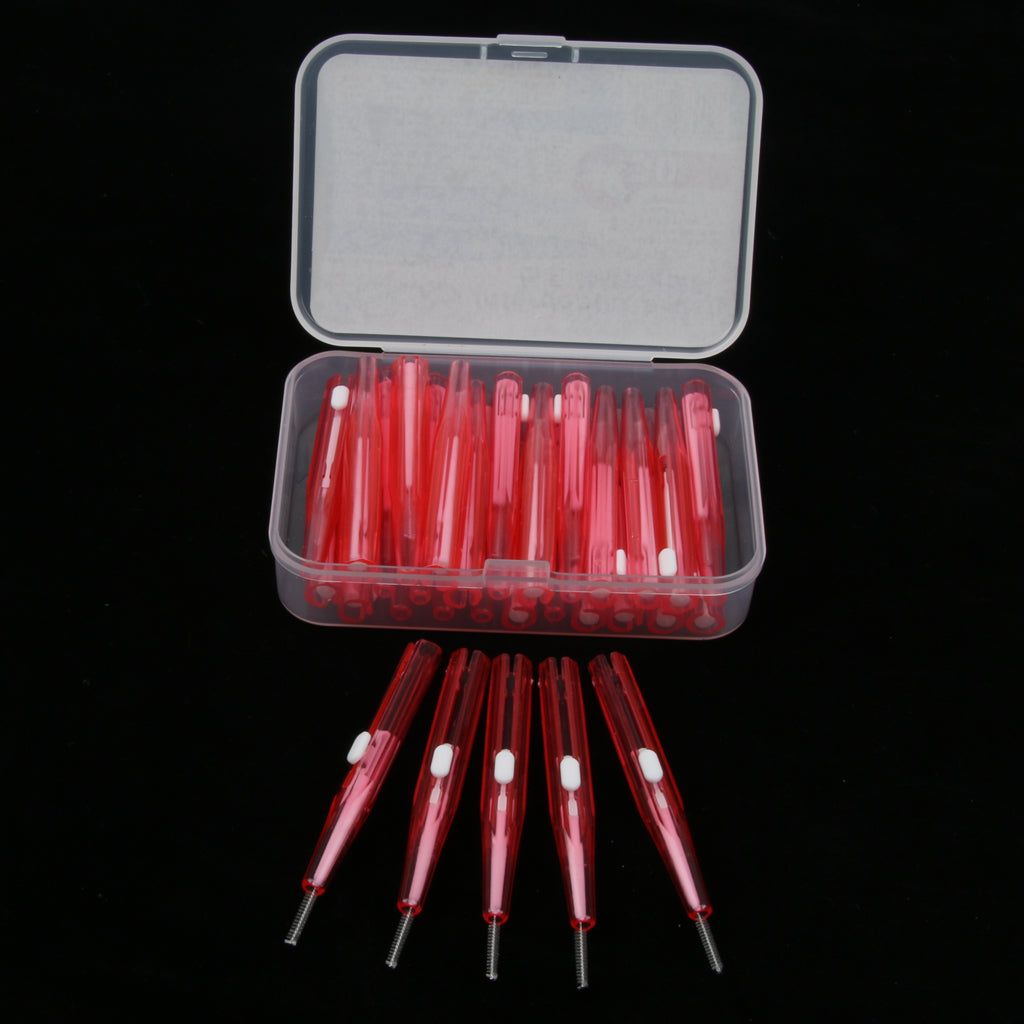 Dental Care Tooth Pick Intertooth Brush Toothbrush Gap Brush Toothpick Red