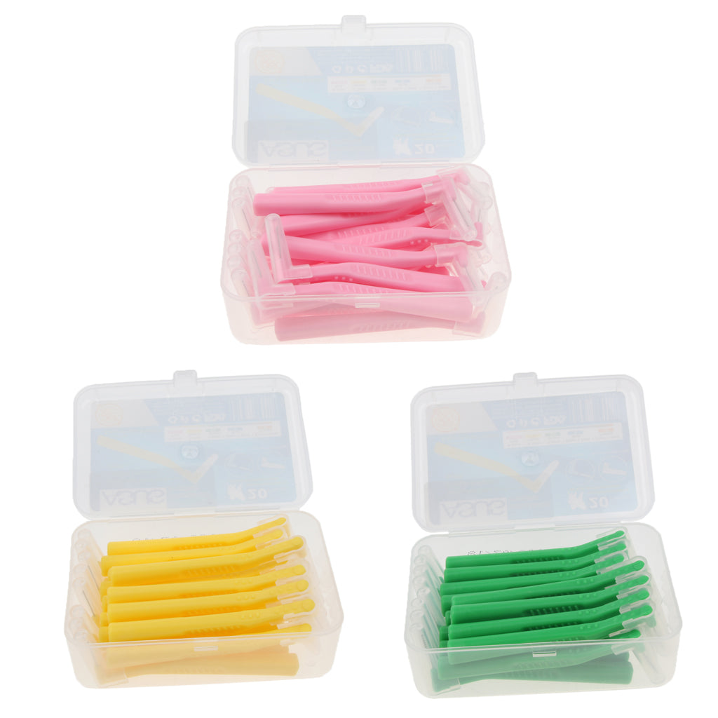 20 Pieces Interdental Brush Toothpick Floss Teeth Cleaner Oral Care Pink