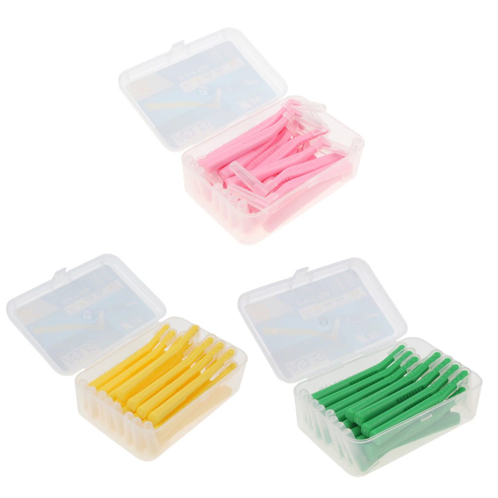 20 Pieces Interdental Brush Toothpick Floss Teeth Cleaner Oral Care Pink