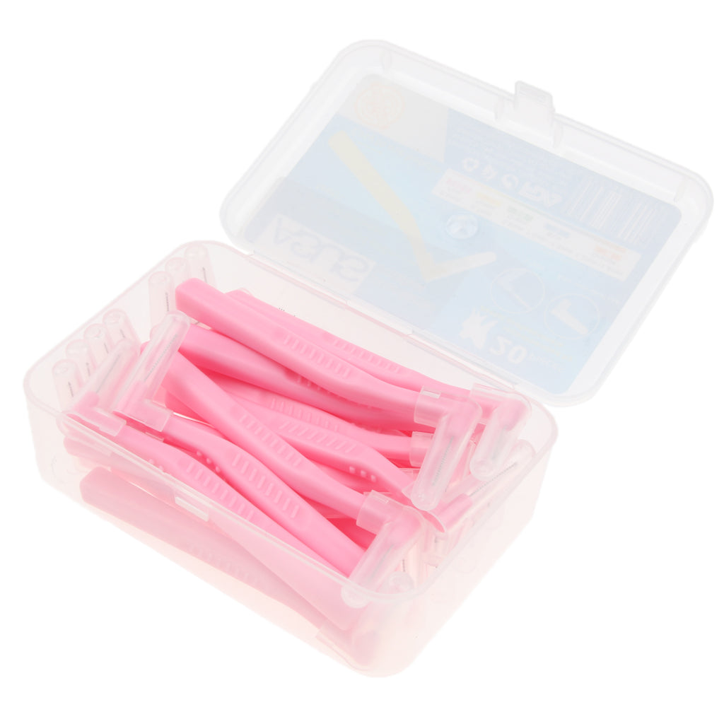 20 Pieces Interdental Brush Toothpick Floss Teeth Cleaner Oral Care Pink