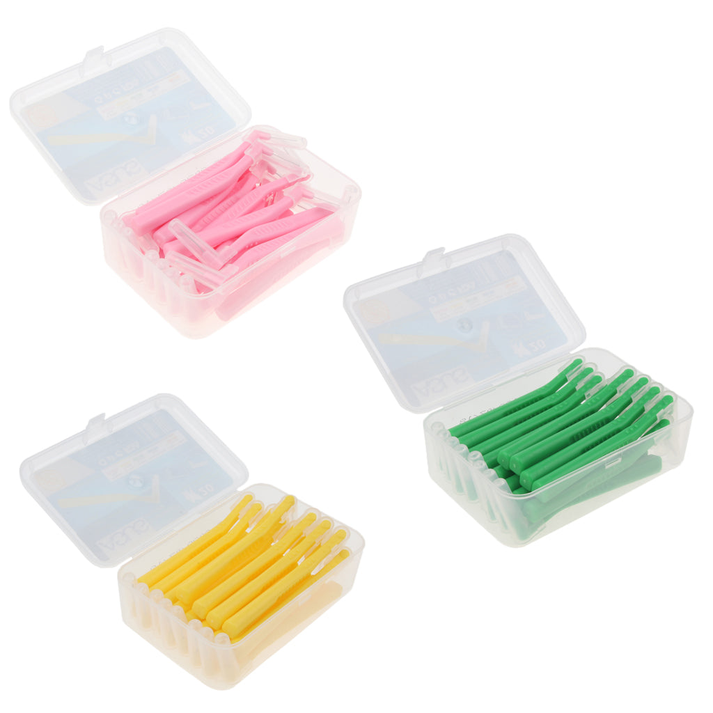 20 Pieces Interdental Brush Toothpick Floss Teeth Cleaner Oral Care Pink